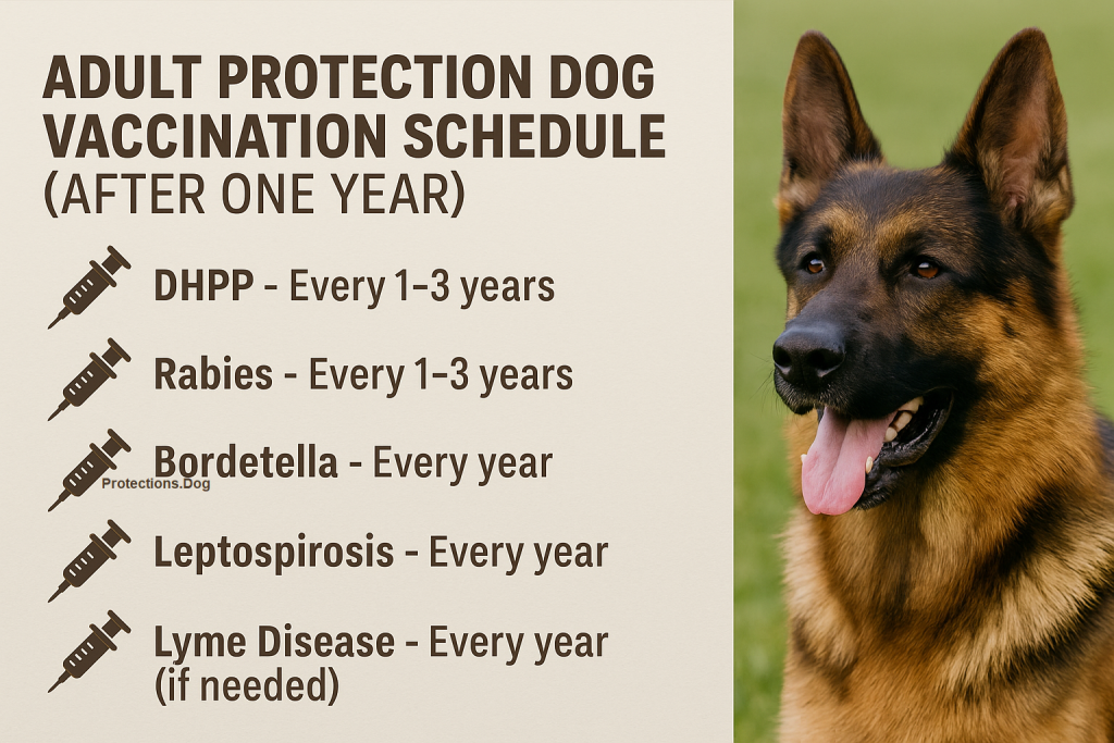 Adult Protection Dog Vaccination Schedule (After One Year)