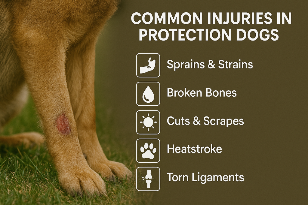 Common Injuries in Protection Dogs