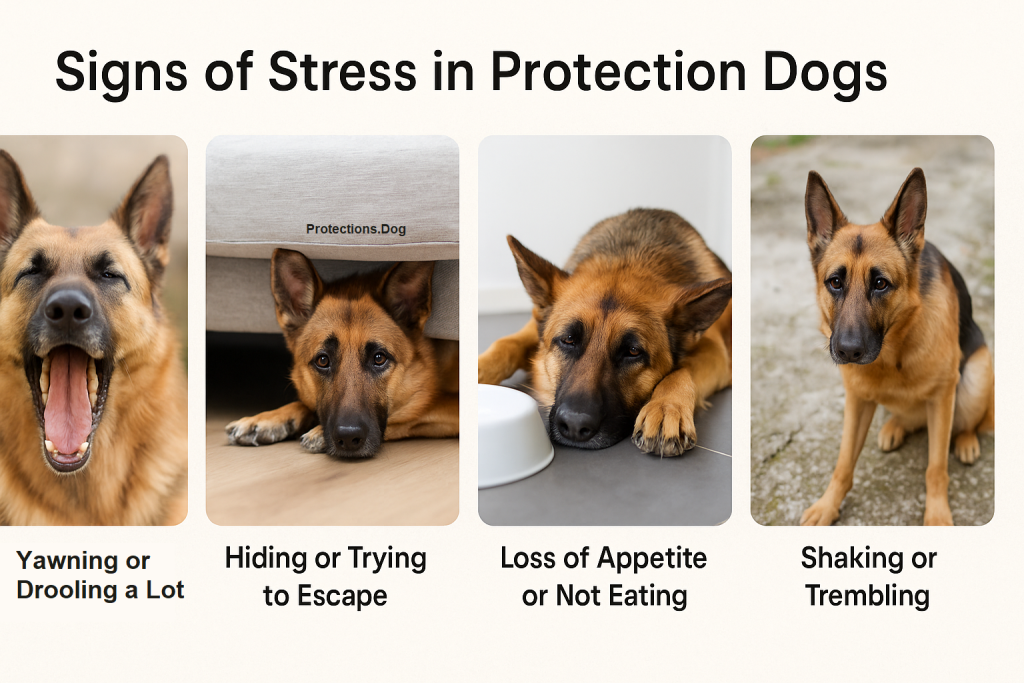 Signs of Stress in Protection Dogs