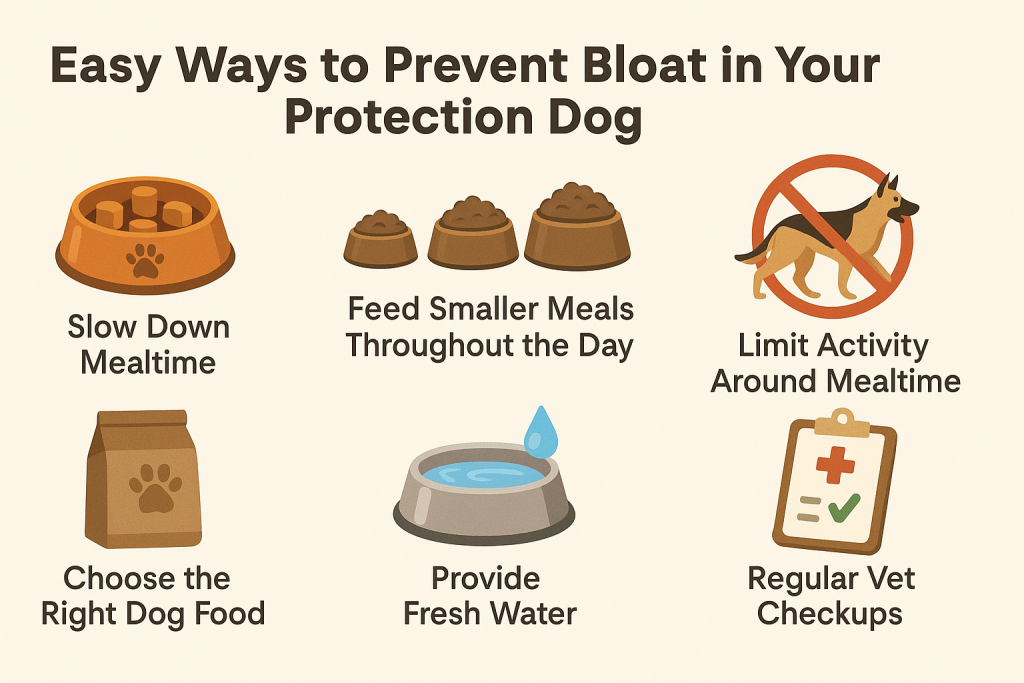 Easy Ways to Prevent Bloat in Your Protection Dog