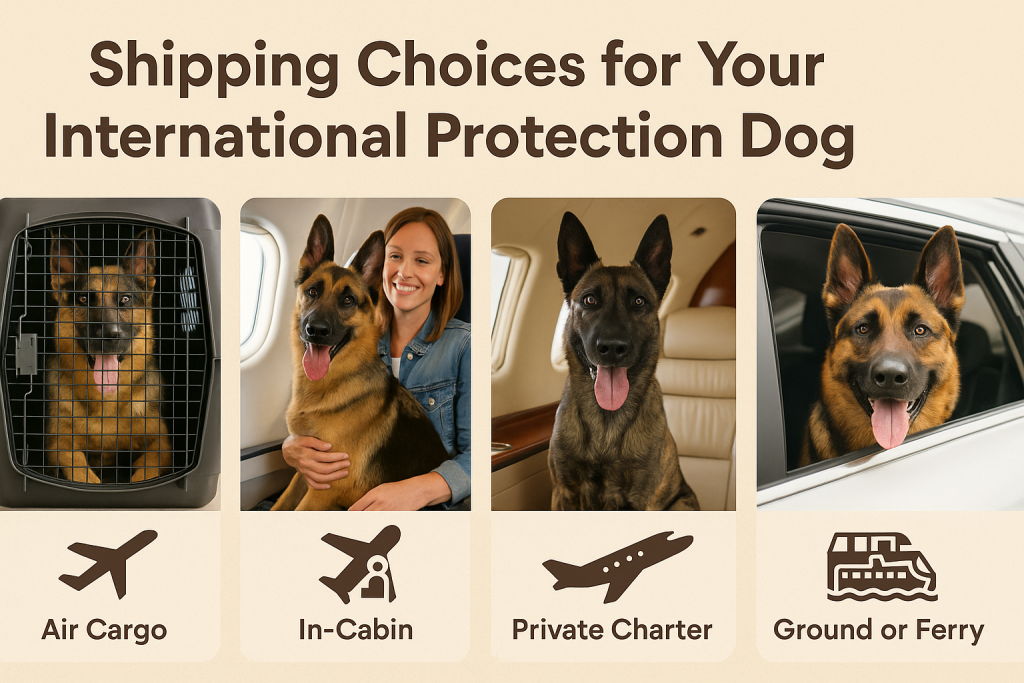 Shipping Choices for Your International Protection Dog