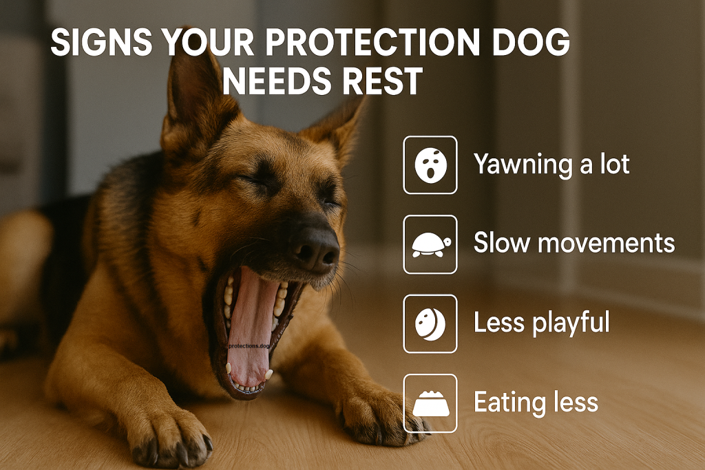 Signs Your Protection Dog Needs Rest